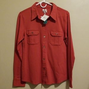 LL Bean Women's Shirt Button Down Port City